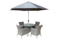 Katie Blake Chatsworth Round 4 Seater Dining Set (Grey Weave/Grey)