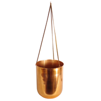 Leaf Design Leaf Copper Hanging Planter 18 x 22cm