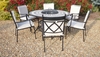 LG Outdoor Casablanca 6 Seat Round Dining Firepit Set