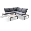 LG Outdoor Milano 4 Seat Deluxe Modular Lounge Set (Graphite Grey)