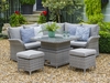 LG Outdoor Monaco Stone 6 Seat Compact Modular Dining Set With Adjustable Table