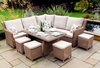 LG Outdoor Saigon Heritage Highback Modular Dining Set-Natural