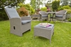 LG Outdoor Saigon Rustic Weave Reclining Highback Armchair and Footstool