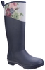 Muck Boots Tremont RHS Print Waterproof Wellington Boot (Navy/Grey Roses)