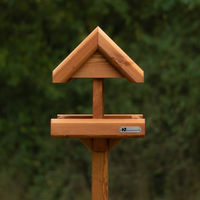 Riverside Woodcraft Rustic Slate Roof Bird Table