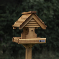 Riverside Woodcraft Rustic Wooden Bird Table