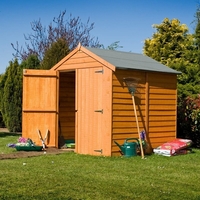 Shire 6x6 Overlap Double Door Dip Treated Garden Shed