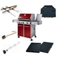 Weber Genesis E-330 Gas BBQ - Crimson Promotion Bundle