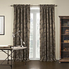(1 Panel) Brown Gardern Jacquard Blackout Curtains