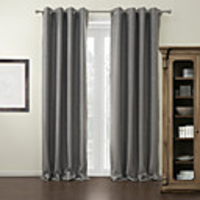 (1 Panel) Modern Grey Solid Blackout Curtains