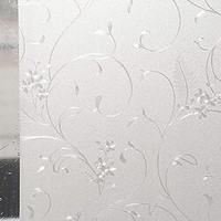 100X45cm PVC Frosted Static Cling Stained Glass Film Window Privacy Sticker Home Bathroom Decortion / Window Film / Window Sticker / Door Sticker Wall Stickers for Bedroom Living Room