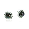 10.5-11mm AA Black Freshwater Pearl Earring
