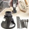 11pcs Rotary Cutter Tool Cutting Guide Attachment Kit 1/8(3mm) Shank HSS Routing Router Bits And Twist Drill Bits Multi-purpose Kit Dedicated Drill Carving Rotary Locator Polishing Located H