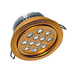 12W Modern LED Spotlight with 12 LEDs and Yellow Circle in Round Feature