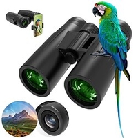 12x42 HD Binoculars for Adults with Upgraded Phone Adapter Professional Binoculars with Clear Low Light Vision Waterproof Binoculars for Bird Watching Hunting Travel and Outdoor Sports Lightinthebox