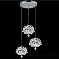 180W Modern Crystal Pendant Light with 9 Lights in Spiraled Metal Design