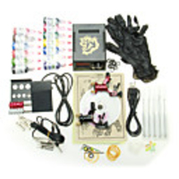 2 Dragonfly Guns 14 Color Inks Complete Tattoo Kit