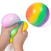 2 Pack Rainbow Stress Relief Toy Sticky Ball - Anti Stress Squishy Sensory Balls Elastic Fidget Squeeze Balls,  Non-Toxic for Tear-Resistant,  Fun Toy for ADHD,  OCD,  Anxiety Lightinthebox