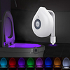 2pcs 1pcs Smart PIR Motion Sensor Toilet Seat Night Light 8 Colors Waterproof Backlight For Toilet Bowl LED Luminaria Lamp WC Toilet Light Lightinthebox
