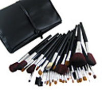 34Pcs Professional Cosmetic Brush With Free Leather Case