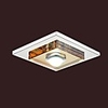 3W Led Amber Crystal Ceiling light,  1 light,  Flush Mounted