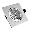 3W LED Ceiling Light with 3 LEDs in Square Feature