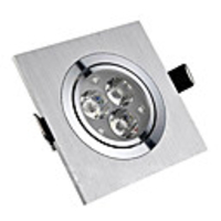 3W LED Ceiling Light with 3 LEDs in Square Feature