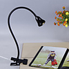 3W Modern Black Clamp-On Lamp With Aluminum Shade