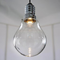 3W Modern Led Pendant Light with High-transparence Glass Bulb Shade