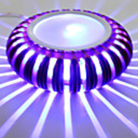 3W Modern Led Wall Light with Aluminium Barriers Body Scattering Ray of Light