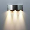 3W Modern Led Wall Light with Scattering Light Rectangular Aluminium Body