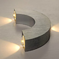 3W Modern Led Wall Light with Scattering Light U-shaped Body Design
