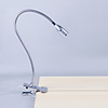 3W Modern Silver Clamp-On Lamp In White Light