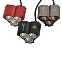 4-Mode 3xCree XM-L U2 LED Bicycle Flashlight (1000LM,  4x18650,  Assorted Colors)