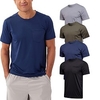 4-Pack Mens Dry-Fit Moisture Wicking Active Athletic Performance Short Sleeve Crew T-Shirts with Pocket Lightinthebox