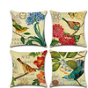 4 pcs Pillow Cover,  Animal Cartoon Rustic Square Traditional Classic Faux Linen Cushion for Sofa Couch Bed Chair Lightinthebox