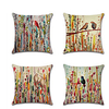 4 pcs Pillow Cover,  Animal Chic Modern Rustic Square Traditional Classic Outdoor Faux Linen Cushion for Sofa Couch Bed Chair Lightinthebox