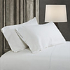 4-Piece White Solid Embroidery Linen Sheet Set