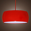 40W 1 - Light Comtemporary Pendant Light with Red Shade