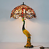 40W Classical Elegant Table Lamp Patterned With Tail Of The Phoenix
