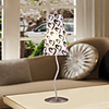 40W Comtemporary Arc Table Lamp with Heart Pattern Shade