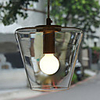40W Contemporary Pendant Light with High-transparent Glass Shade