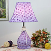 40W Cute Table Light with Elegant Fabric Shade Heart-Shaped Spots Milk Bottle