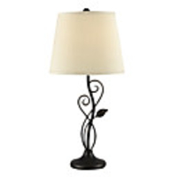 40W Elegant Iron Table Light With Fabric Shade