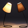 40W Iron Table Light with Fabric Shade