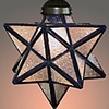 40W Mediterranean-style Tiffany Diamond surface Pentagram shape Transparent glass Pendant Lights - 1 Light