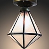 40W Mediterranean-style Tiffany Diamond surface Polygonal shape Transparent glass Ceiling Lights - 1 Lights