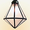 40W Mediterranean-style Tiffany Diamond surface Polygonal shape Transparent glass Pendant Lights - 1 Light