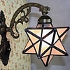 40W Mediterranean-style Tiffany Five-pointed star shape Frosted glass Wall Lamps - 1 Lights