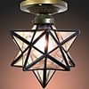 40W Mediterranean-style Tiffany Five-pointed star shape Transparent glass Tiffany Ceiling Lights - 1 Lights